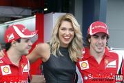 formula 1 GP, Australia, Melbourne, 23.03.11, Felipe Massa, F1 Girl and Fernando Alonso, Scuderia Ferrari, Photo:mspb/ Lukas Gorys
